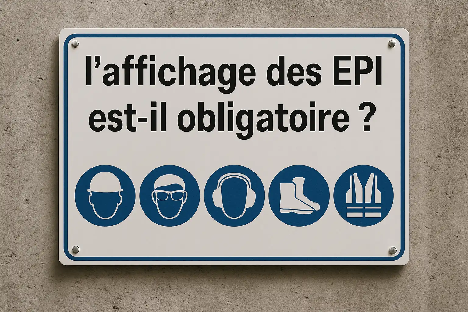 Est-ce que l&rsquo;affichage des EPI est obligatoire ?